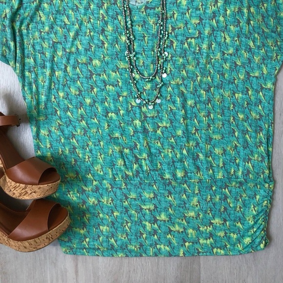 Mossimo Seafoam Green Slouchy Boho Top Size Large - Picture 4 of 9
